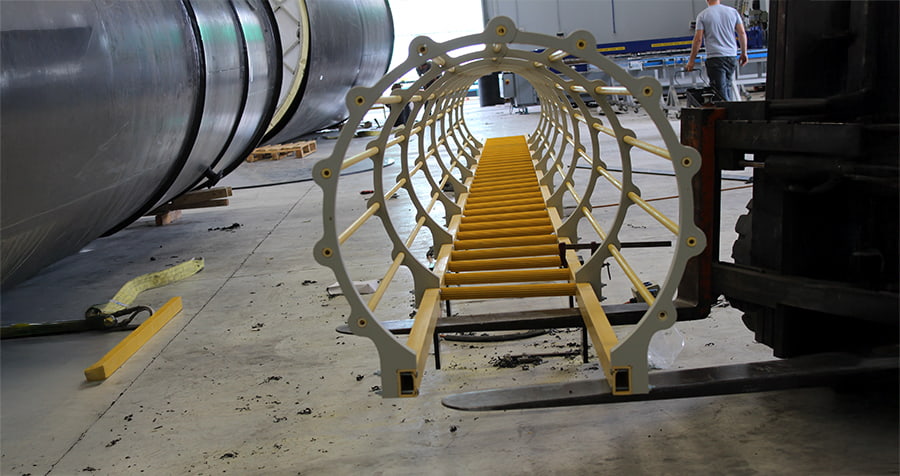 Fiberglass Ladder Cages | Industrial Safety Solutions by Plast Hen